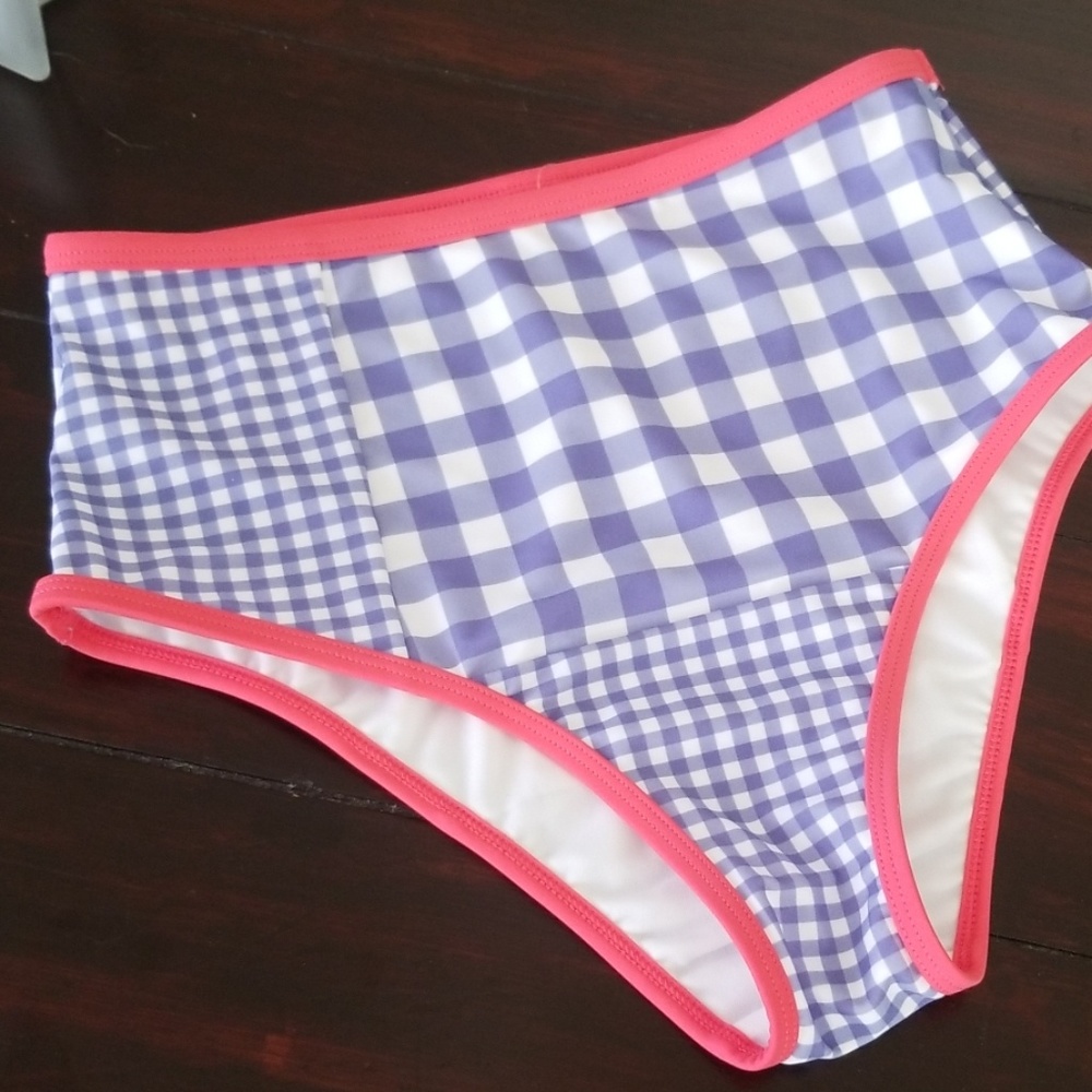 NWT Lolli Sugar Coast Gingham Swim Brief